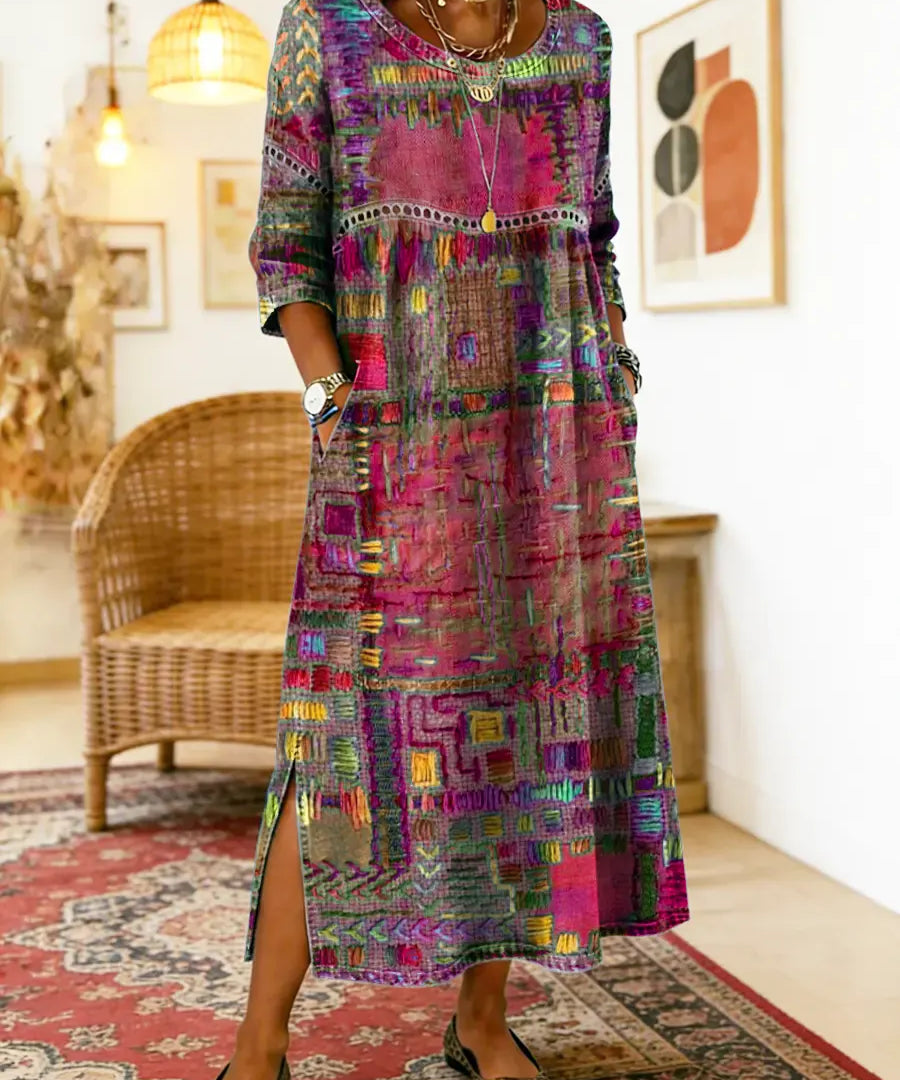 Bruna | Vestido Midi Estampado