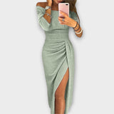 Lena - Vestido Elegante com Ombros Descobertos