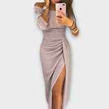 Lena - Vestido Elegante com Ombros Descobertos