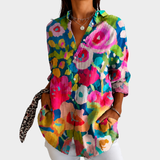 Blusa Pintada Jardim Brilhante