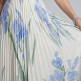 Paula - Robe midi sem mangas com decote quadrado e estampado floral