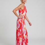 Mafalda - Vestido Midi de Alça Única com Corpete Plissado
