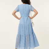 Brielle | Vestido Midi de Alças Curtas com Decote em V
