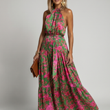Catarina - Vestido Midi com Decote Drapado