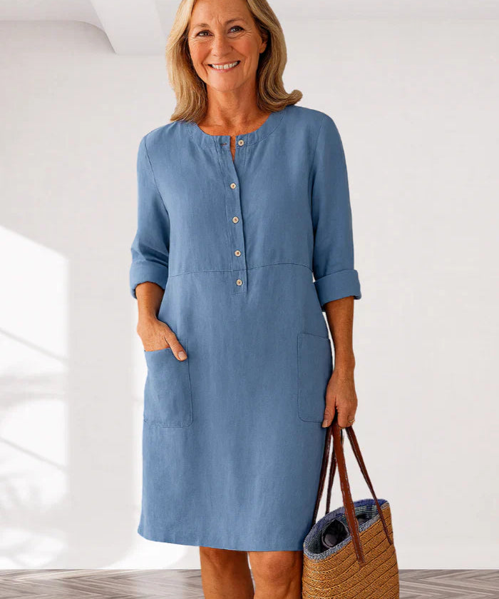 EVI | Vestido casual feminino com um corte solto e um look intemporal para todos os dias