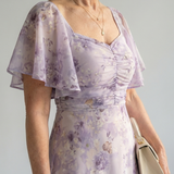 Carlota - Vestido Midi com Mangas Volantes