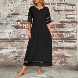 Aubrée – Vestido midi que realça a silhueta
