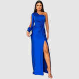 Meda - Elegante vestido maxi de um ombro