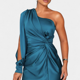 Andrea - Vestido Drapeado Um Ombro