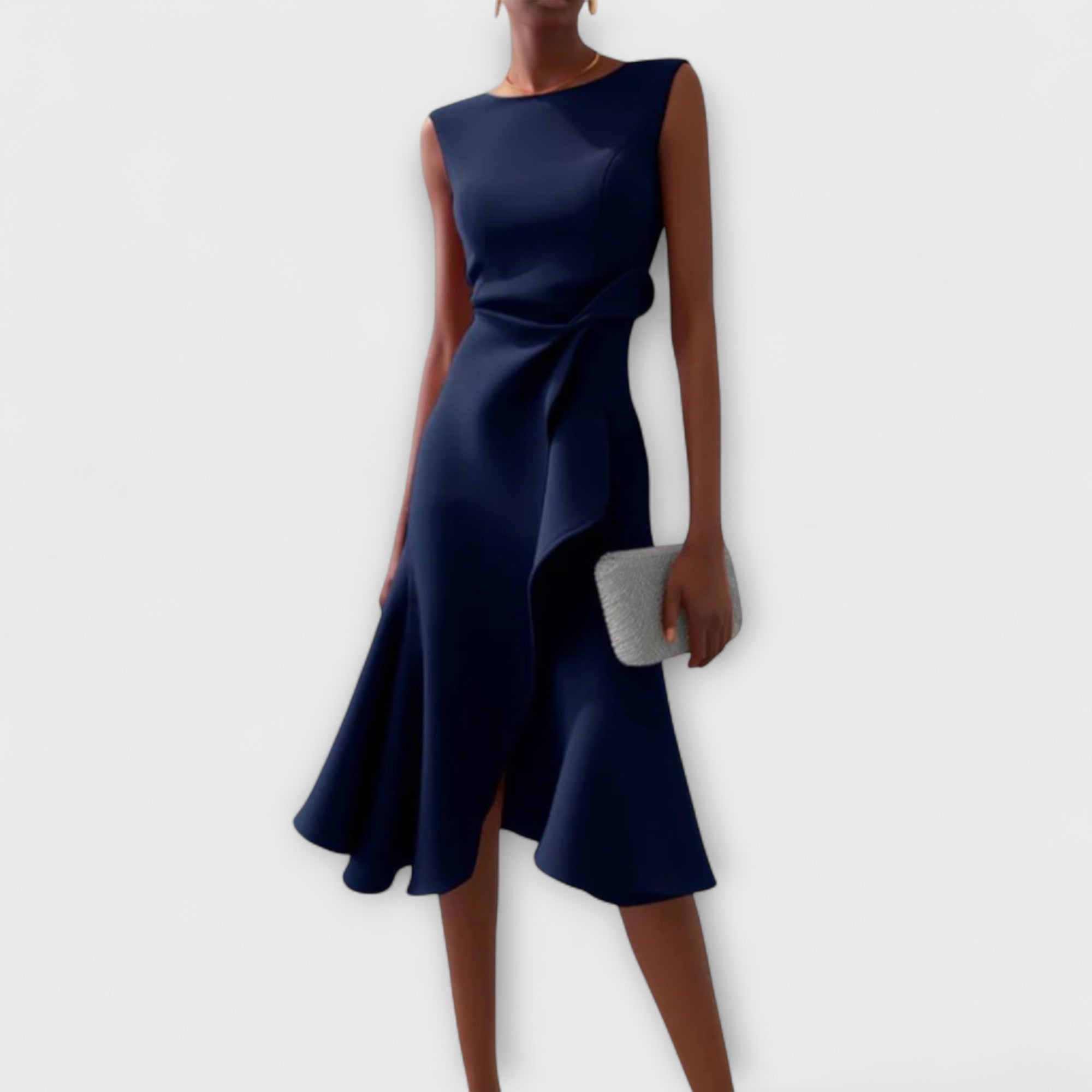 Claire™ | Vestido midi elegante com drapeado