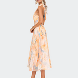 Aurora - Vestido Halter Aguarela