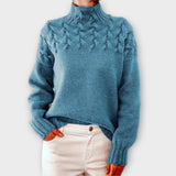 Eva - Pullover Isolante com Detalhe de Tricô de Corda