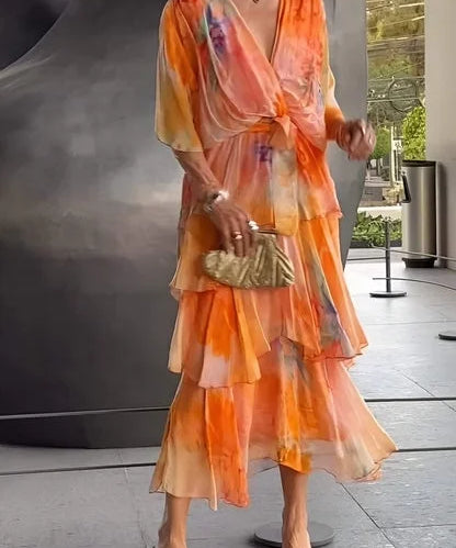 Cassia – Vestido elegante em chiffon