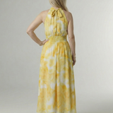 Graça - Vestido Midi com Decote Franzido