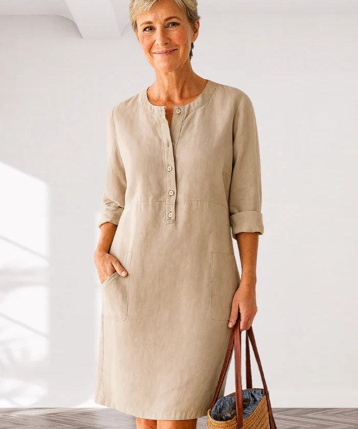 EVI | Vestido casual feminino com um corte solto e um look intemporal para todos os dias