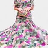 Magda - Vestido longo floral com decote em V