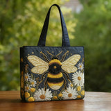 Bolso Artesanal - Abelha com Margaridas e Estrelas