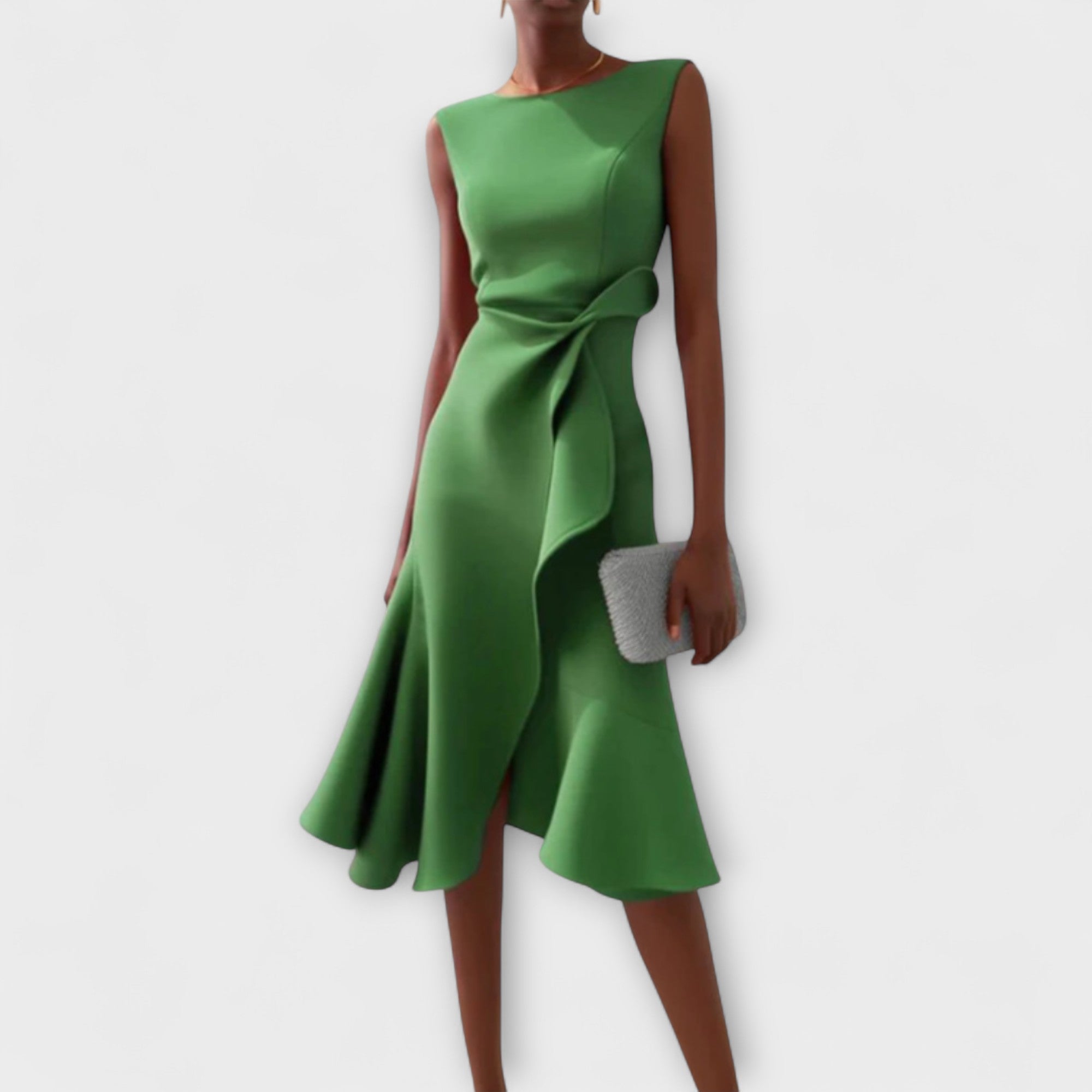 Claire™ | Vestido midi elegante com drapeado