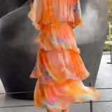 Cassia – Vestido elegante em chiffon