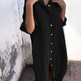Milena™ | Vestido de verão em linho com botões