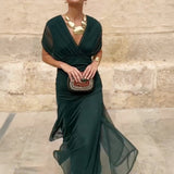 Louise | Vestido Maxi de Festa Elegante com Decote em V