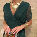 Louise | Vestido Maxi de Festa Elegante com Decote em V