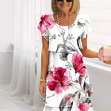 Ellie™ | Vestido em camadas com estampa floral
