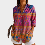 Blusa de Mosaico Vibrante do Jardim