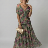 Bianca - Vestido Midi Descontraído com Ombros Descobertos