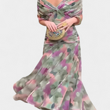 Magda - Vestido longo floral com decote em V