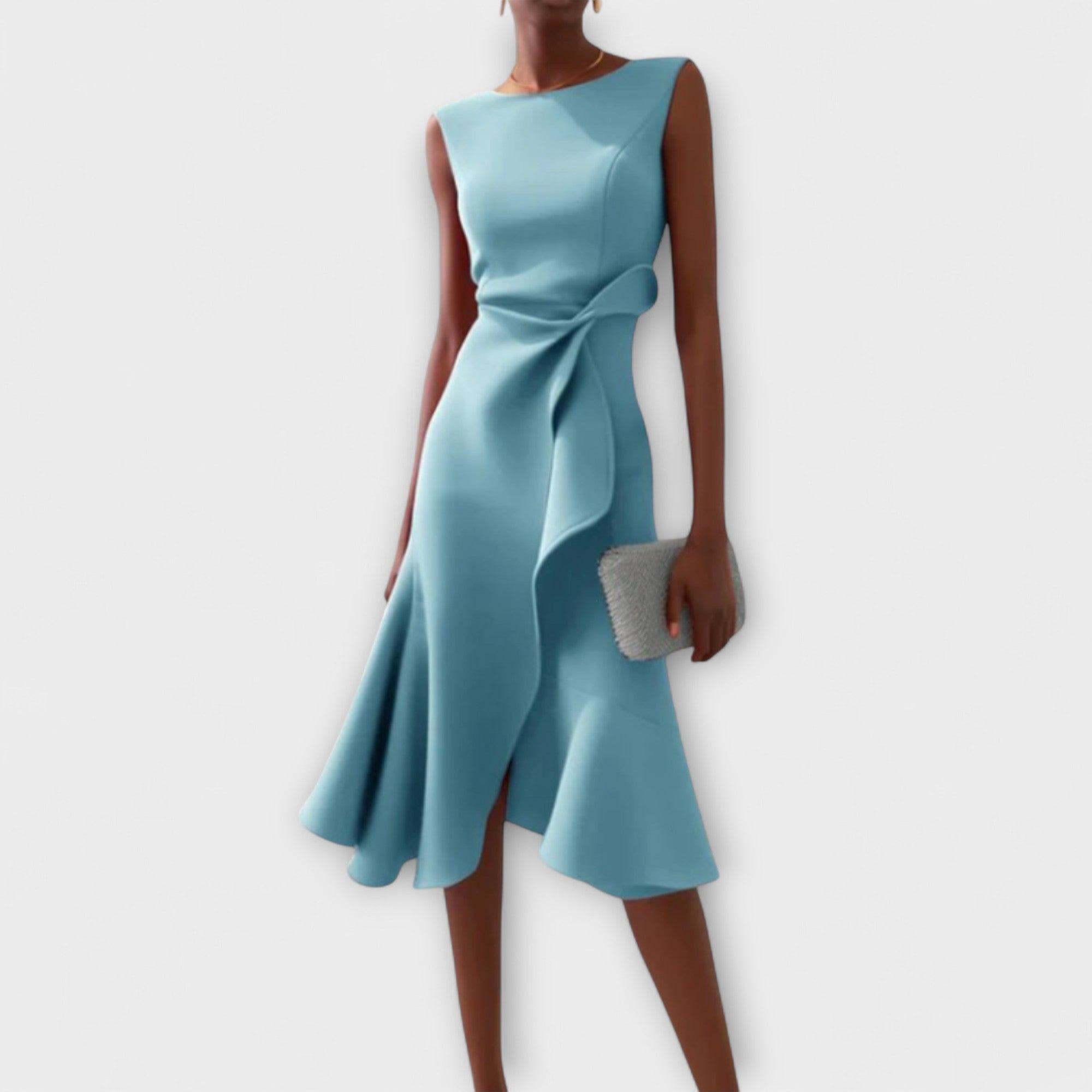 Claire™ | Vestido midi elegante com drapeado