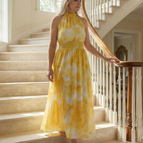 Graça - Vestido Midi com Decote Franzido