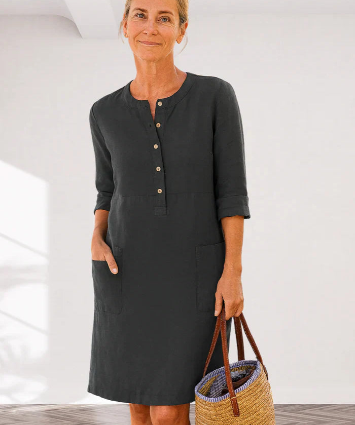 EVI | Vestido casual feminino com um corte solto e um look intemporal para todos os dias