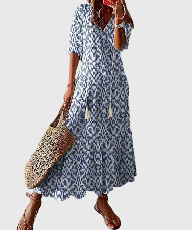 Amália | Vestido Maxi de Verão Boho Vintage