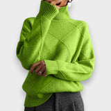Remmy | Pullover de Gola Alta Estruturada em Malha