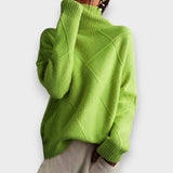 Remmy | Pullover de Gola Alta Estruturada em Malha
