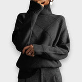 Remmy | Pullover de Gola Alta Estruturada em Malha