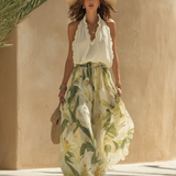 Lysandra™ | Conjunto fluido com padrão floral elegante