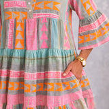 NOVA | Vestido Midi Vibrante com Conforto Arejado para o Fim de Semana