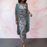 Sabine™ | Conjunto de vestido elegante com cardigan