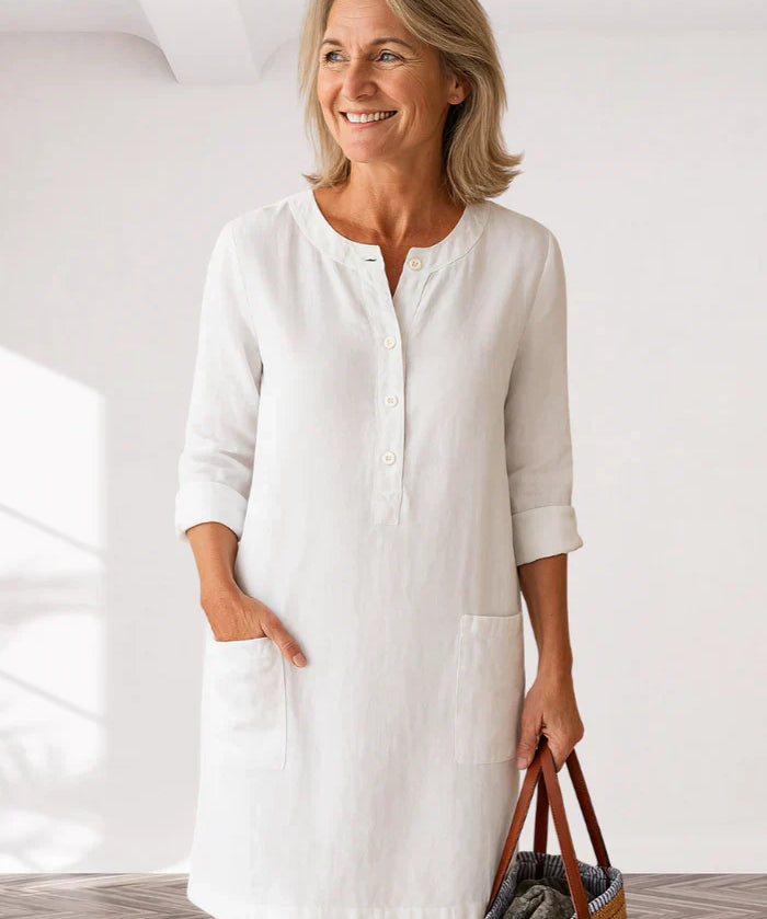 EVI | Vestido casual feminino com um corte solto e um look intemporal para todos os dias