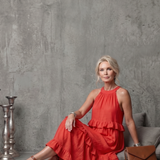 Katia - Vestido Maxi Halter Folhos