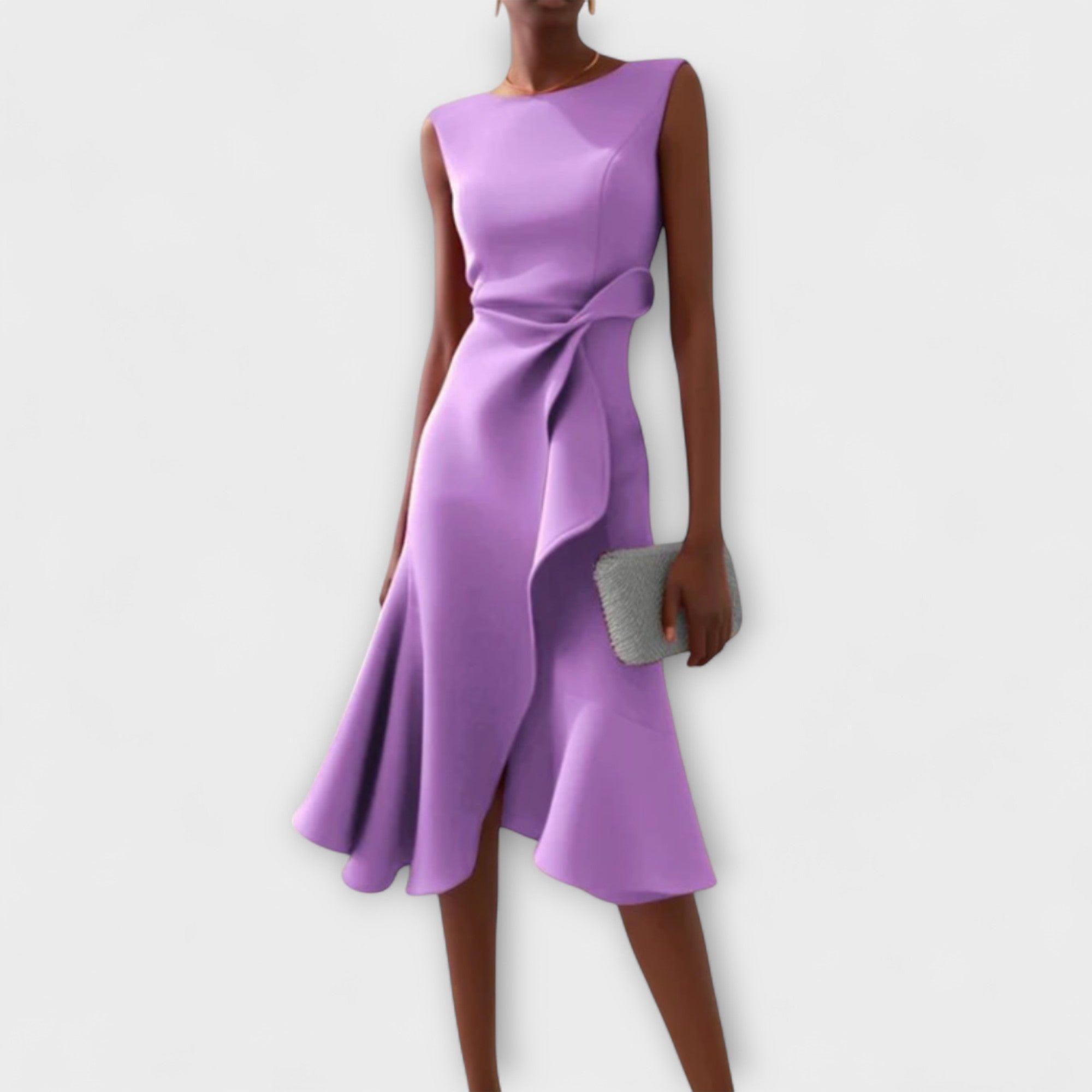 Claire™ | Vestido midi elegante com drapeado