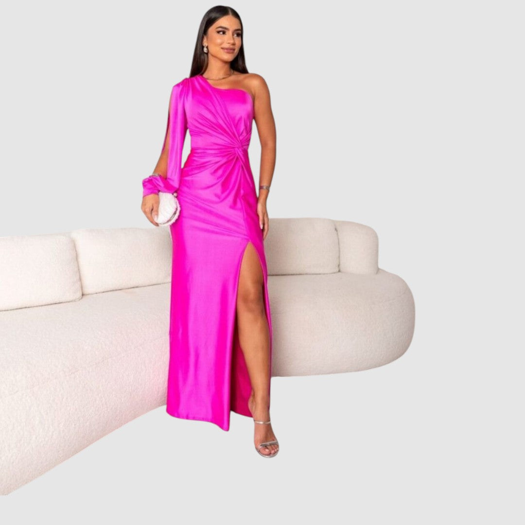 Meda - Elegante vestido maxi de um ombro