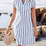 Maartje™ | Vestido de camisa leve de verão com riscas