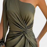 Andrea - Vestido Drapeado Um Ombro