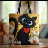 Mala Artesanal - Gato Preto e Margaridas