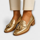 Celeste - Mocassins Dourados