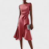 Claire™ | Vestido midi elegante com drapeado
