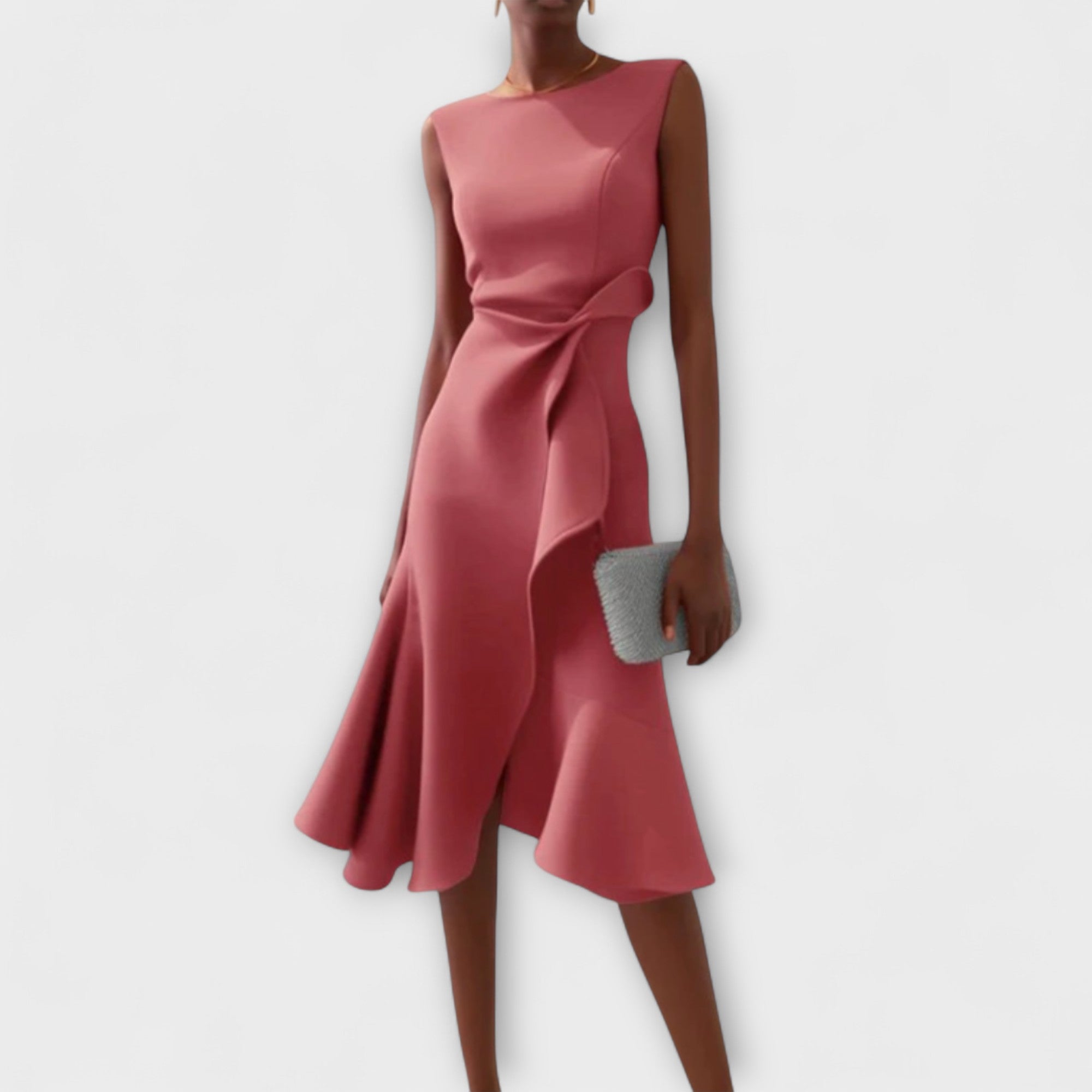 Claire™ | Vestido midi elegante com drapeado